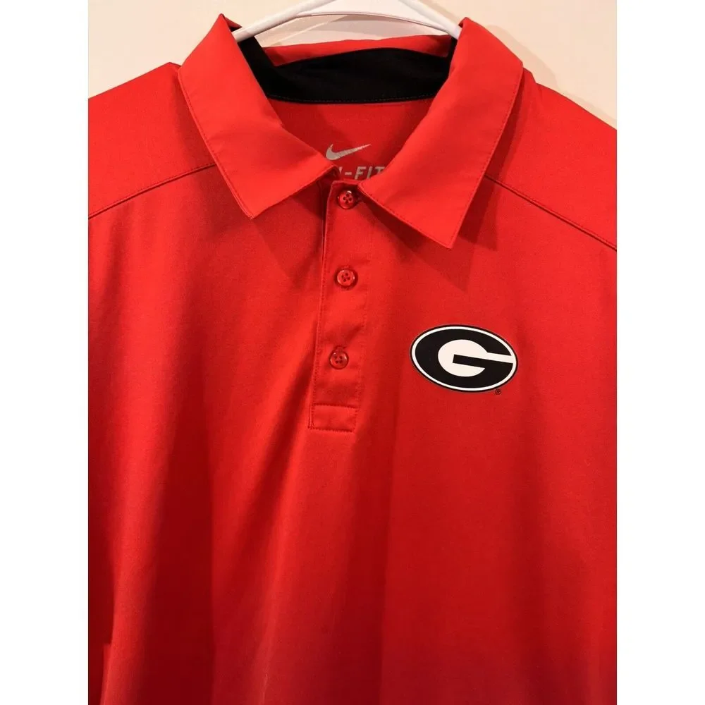 Nike‎ Dri Fit Polo Georgia Bulldogs Men's S Football Wicking Golf Casual